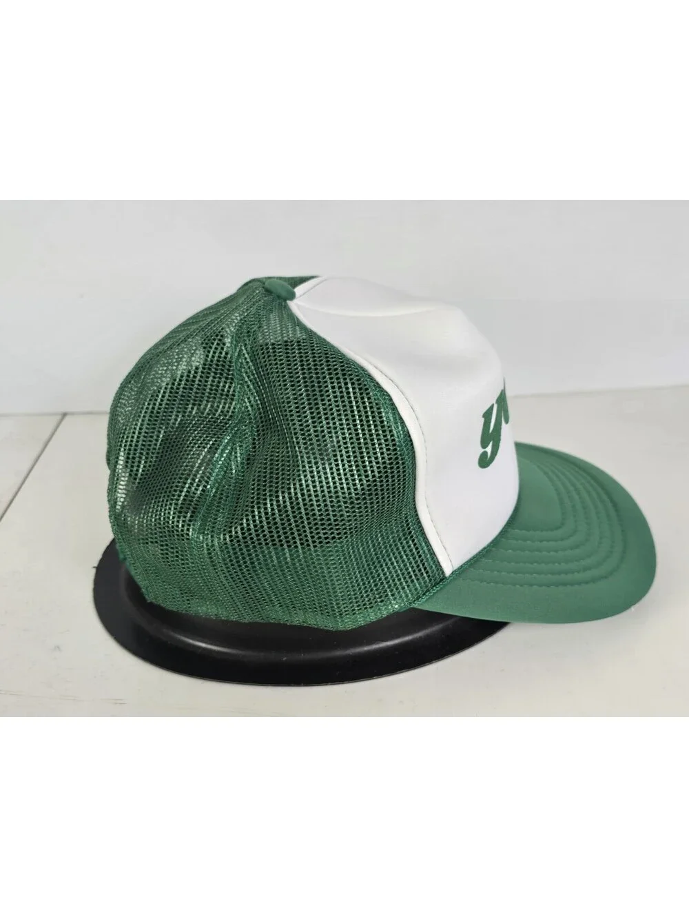 Schaedler Yesco Distribution Vintage Trucker Hat Cap Snapback Green White Logo